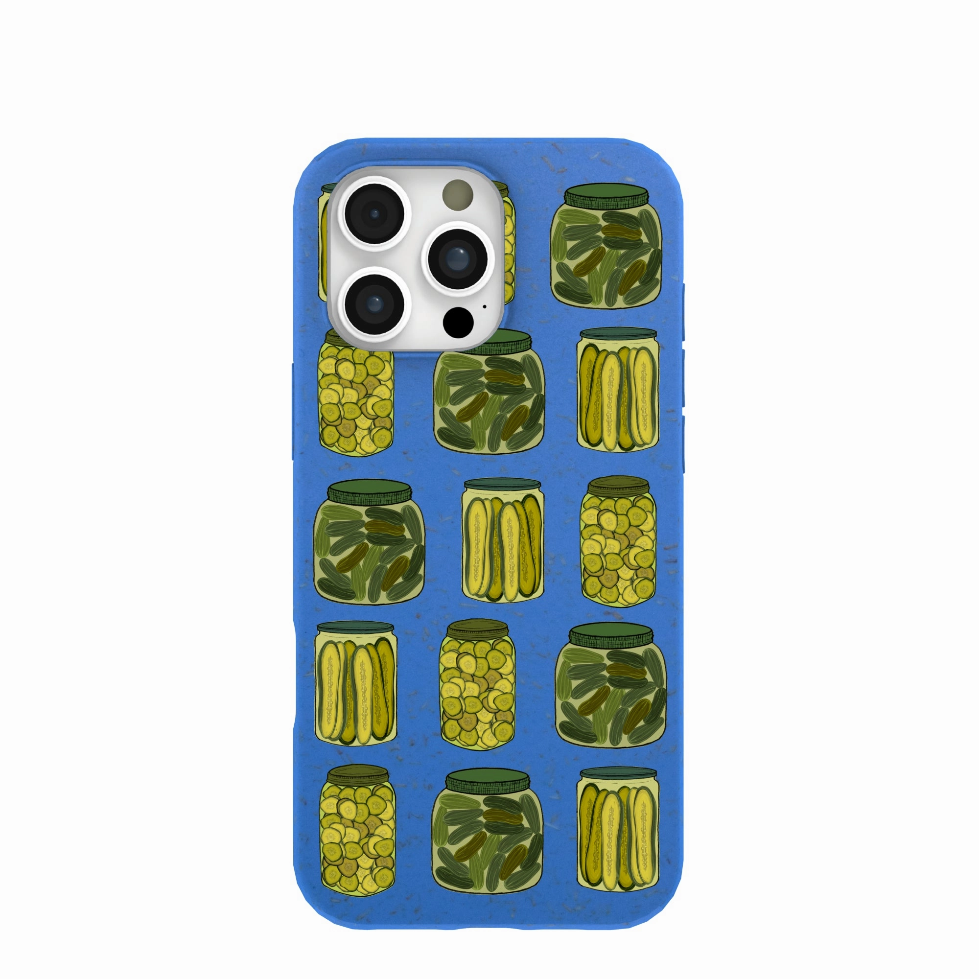 Electric Blue Pickling Pickles iPhone 16 Pro Max Case Lightweight texture