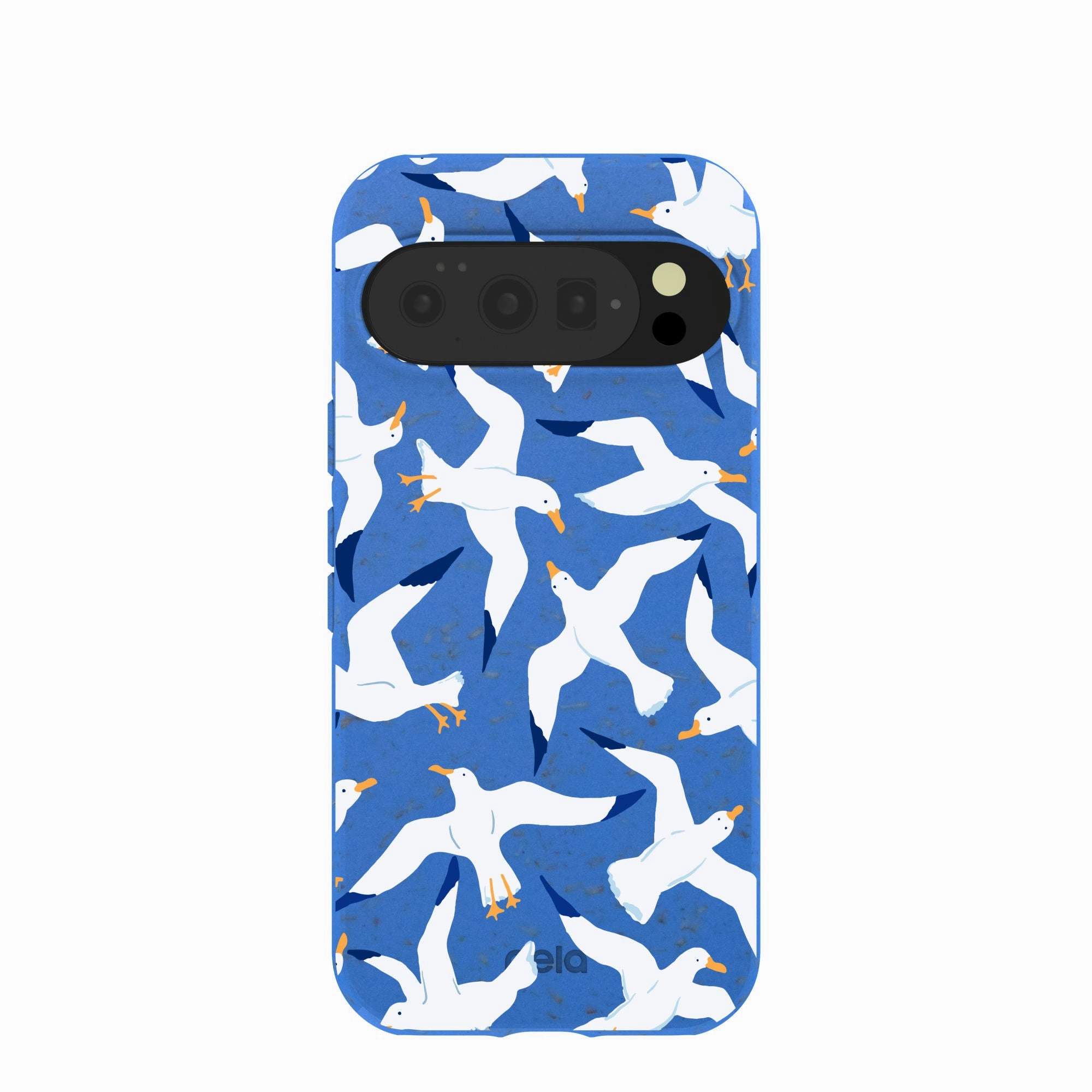 Electric Blue Seagulls Google Pixel 10/10 Pro Case Metal Texture