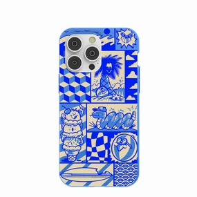 Matte Surface Electric Blue Summer Blues iPhone 14 Pro Max Case