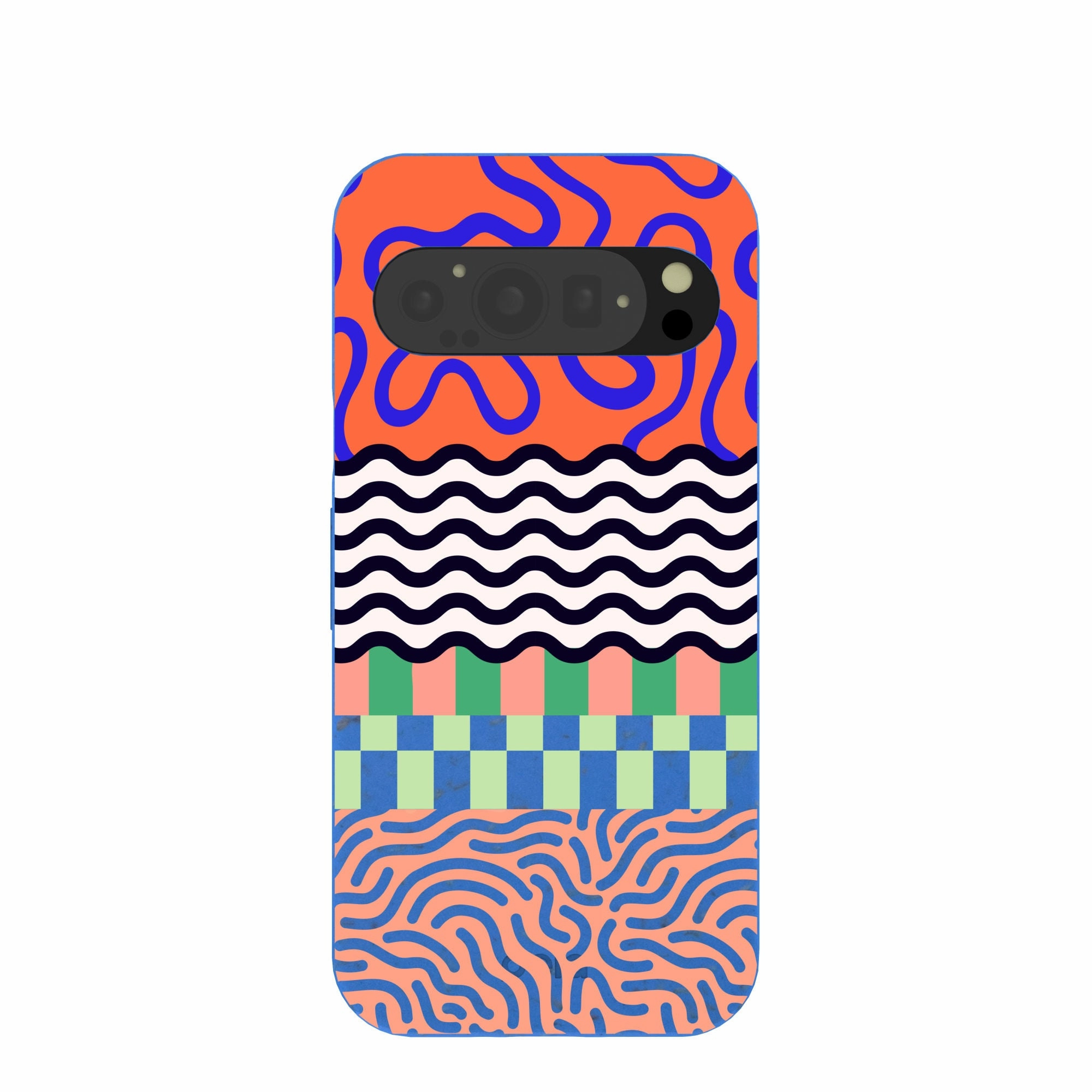 Bold colors Electric Blue Tangerine Mix Google Pixel 9/9 Pro Case