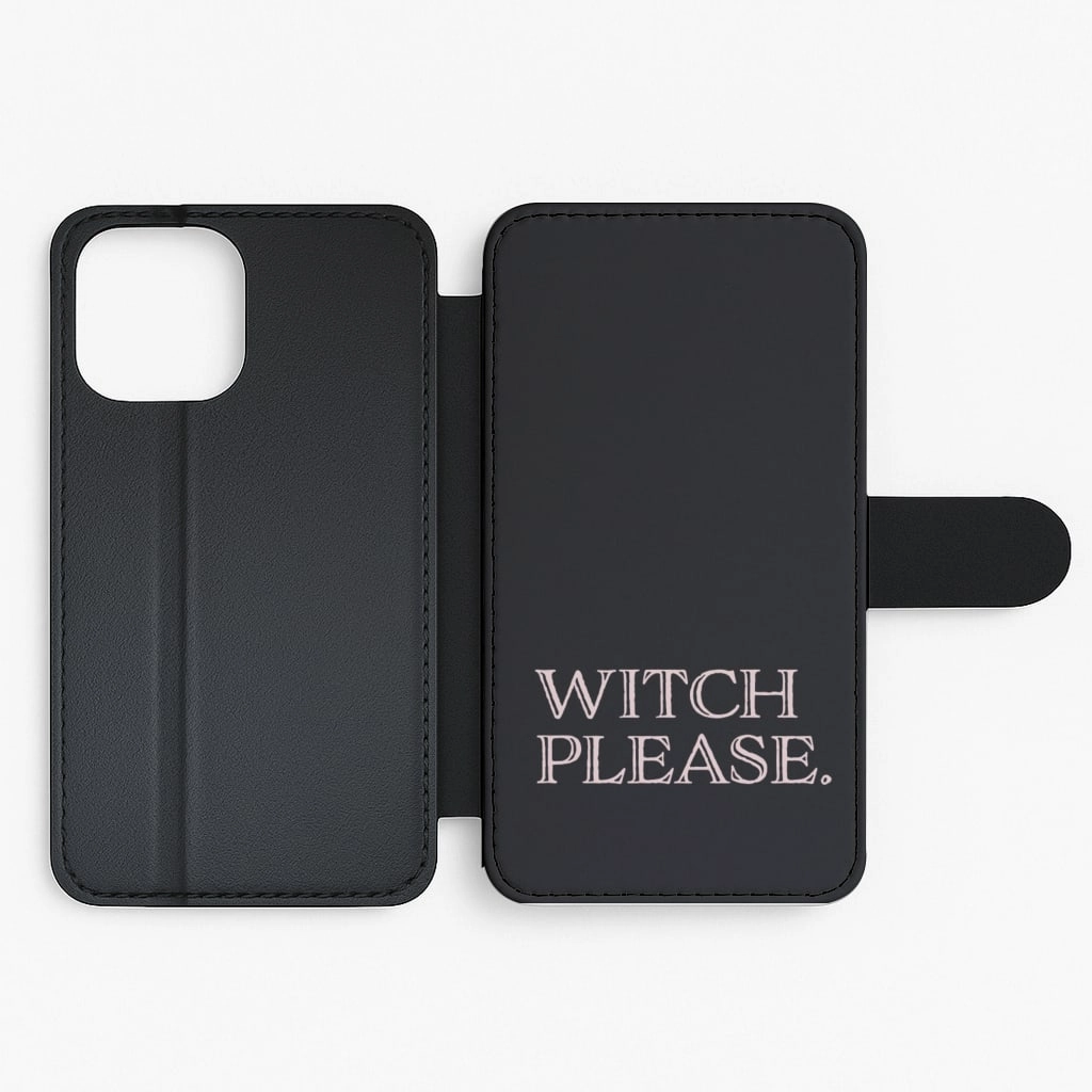 Vivid Detail Texture Color Pattern Witch Please - Halloween Flip / Wallet Phone Case