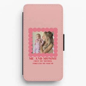 Flexible frame Me And Mummy - Personalised Mother's Day Flip / Wallet Phone Case
