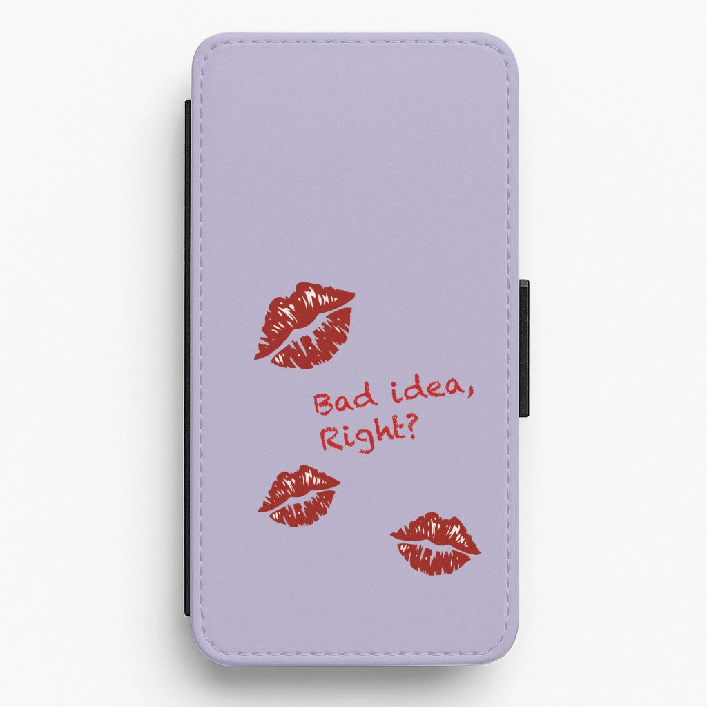 Matte Texture Design Smart Accessory Bad Idea, Right? - Olivia Flip / Wallet Phone Case