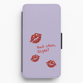 Matte Texture Design Smart Accessory Bad Idea, Right? - Olivia Flip / Wallet Phone Case