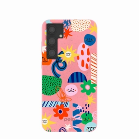 Bubblegum Pink Daydreaming Samsung Galaxy S24 (Plus) Case Protective Pattern