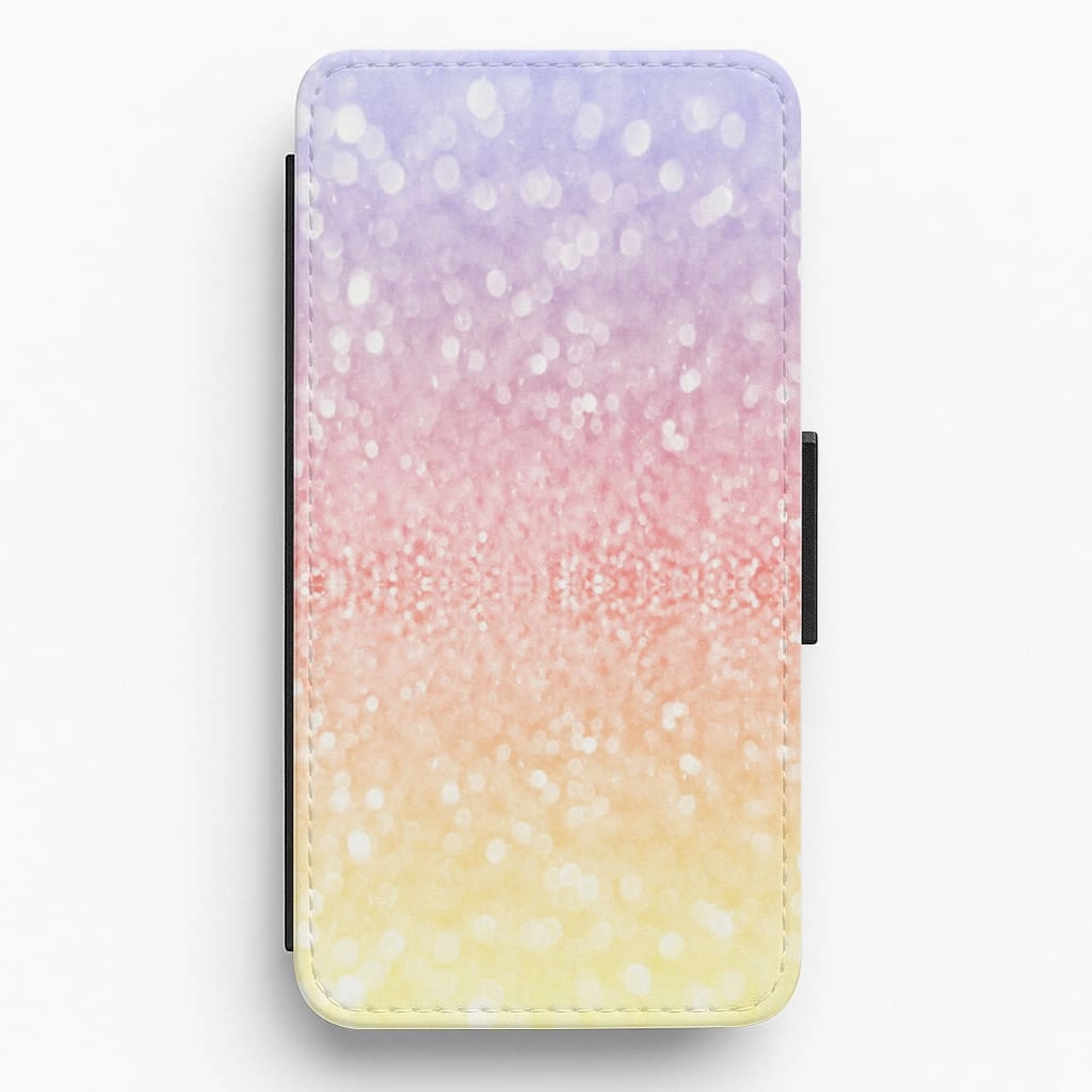 Soft Feelings Ergonomic form Glitter Splash Flip / Wallet Phone Case