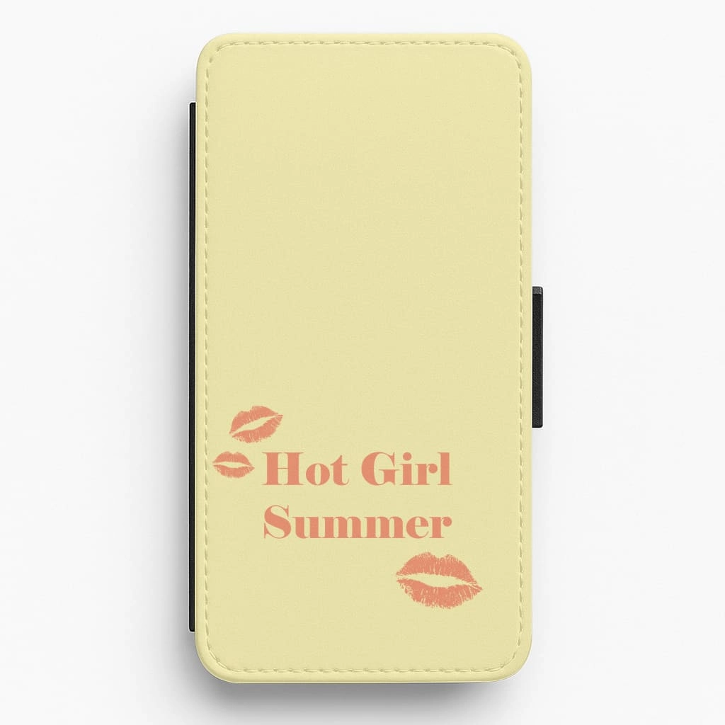 Hot Girl Summer Kisses Flip / Wallet Phone Case Smooth Finish