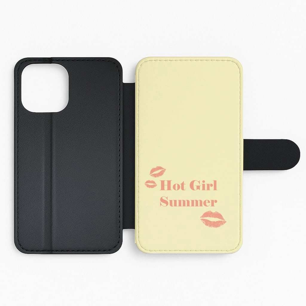 Hot Girl Summer Kisses Flip / Wallet Phone Case Durable Edge Layer