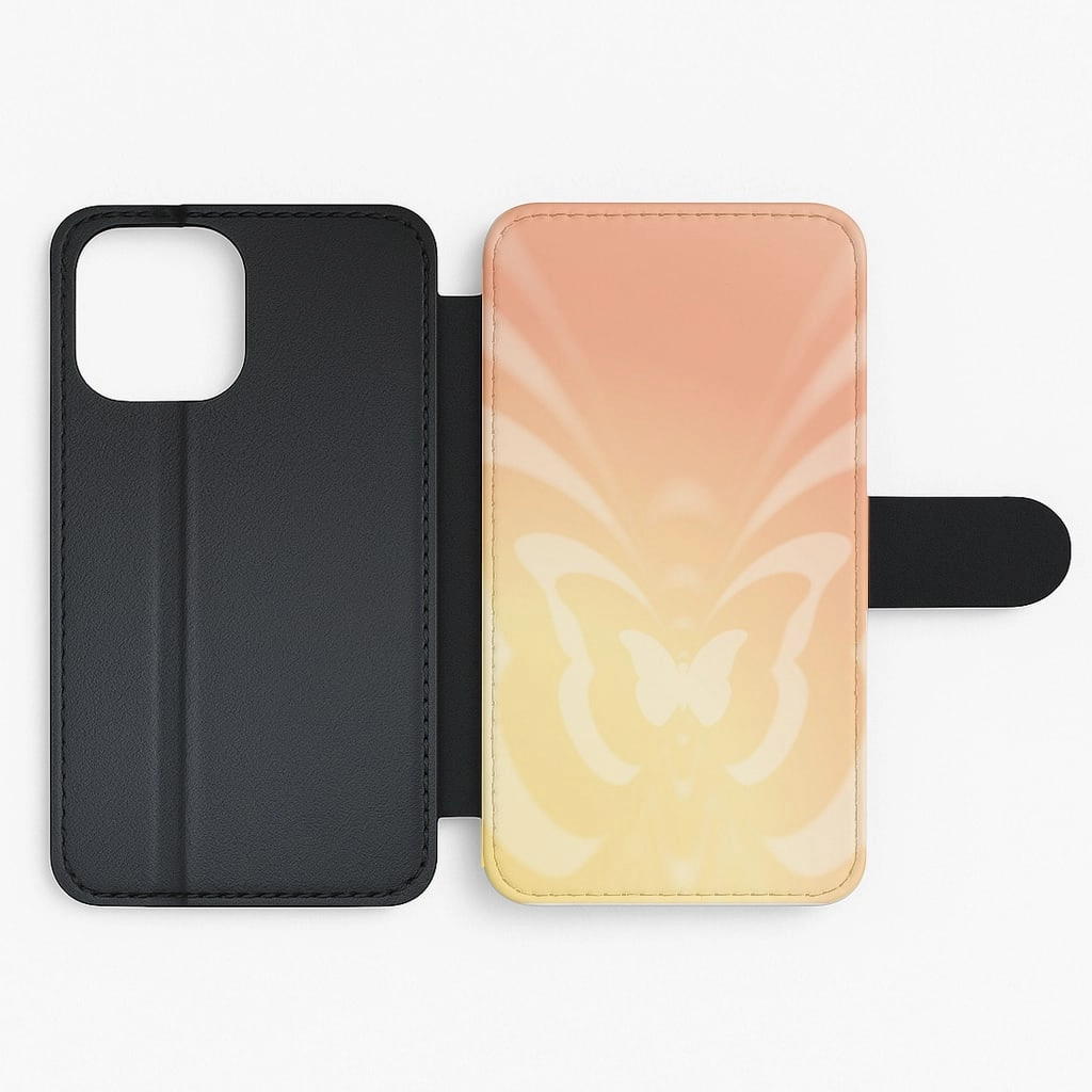 Smooth Edges Butterfly Gradient Yellow Flip / Wallet Phone Case