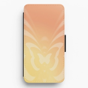 Light Design Shock Absorber Butterfly Gradient Yellow Flip / Wallet Phone Case