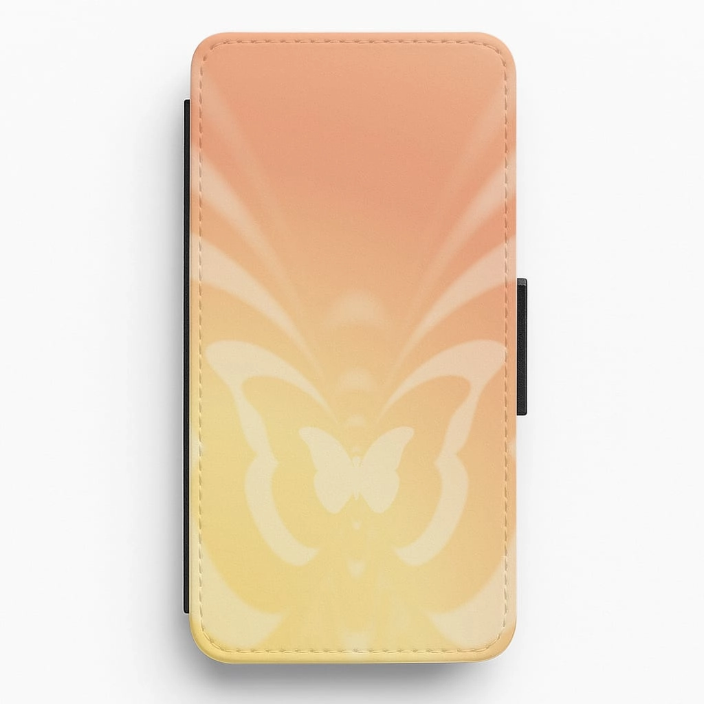 Light Design Shock Absorber Butterfly Gradient Yellow Flip / Wallet Phone Case