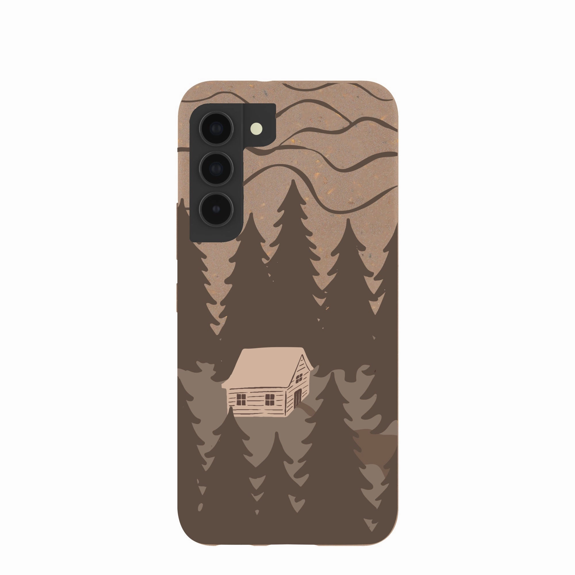 Creative Accent Portable Shield Chocolate Brown Hidden Cabin Samsung Galaxy S22 Case
