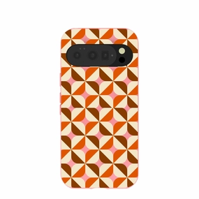 Bubblegum Pink Groovy Tiles Google Pixel 10/10 Pro Case Compact Texture