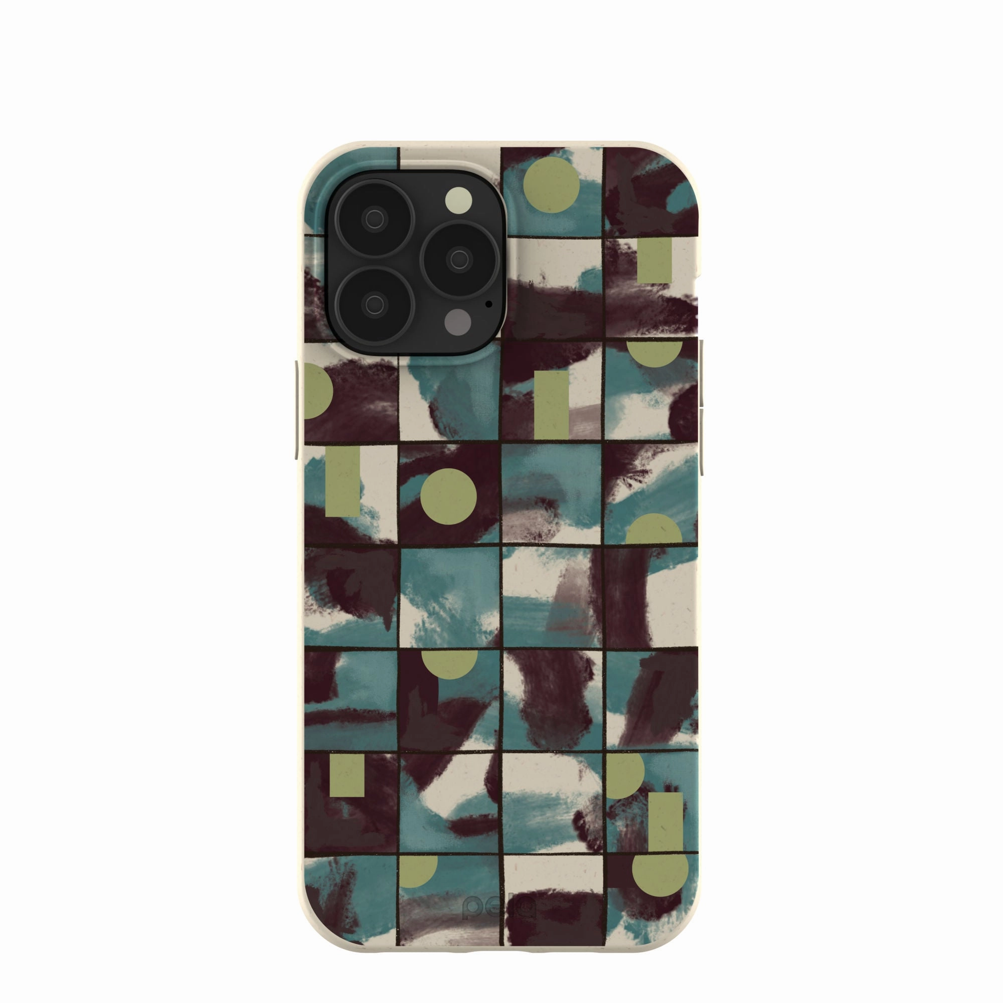 London Fog Mosaic Puzzle iPhone 13 Pro Max Case Durable Edge Fashion Accent