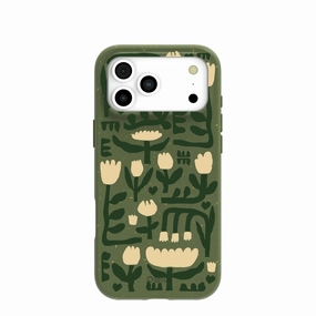 Modern Grip Design Forest Floor Abstract Tulips iPhone 17 Pro Max Case