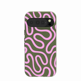 Hybrid Pattern Design Forest Floor Cotton Curls Google Pixel 10/10 Pro Case
