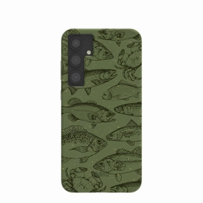 Forest Floor Fishing Lodge Samsung Galaxy S24 (Plus) Case Vibrant pattern Soft Layer Texture