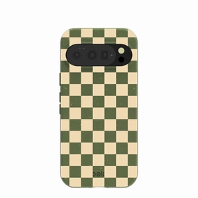 Modern Form Heat resistant Forest Floor Matcha Check Google Pixel 10/10 Pro Case