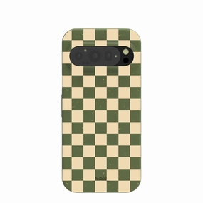 Forest Floor Matcha Check Google Pixel 9/9 Pro Case Urban Accessory Luxury Detail Texture