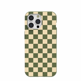 Smooth Form Texture Forest Floor Matcha Check iPhone 15 Pro Max Case