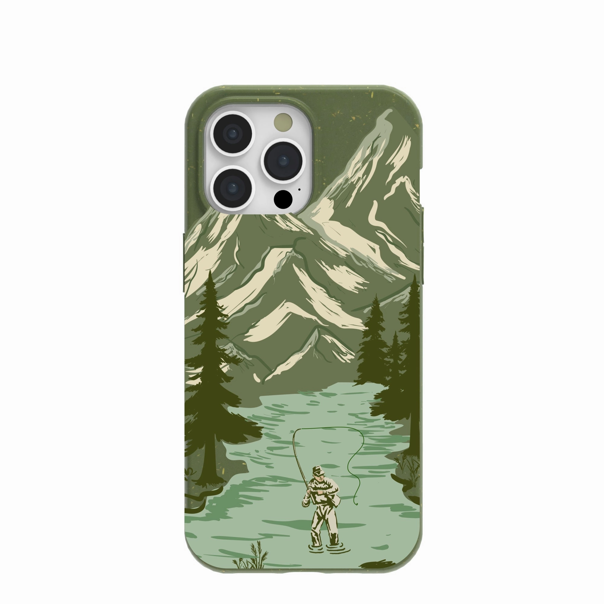 Forest Floor Morning Fishing iPhone 15 Pro Max Case Luxury Pattern