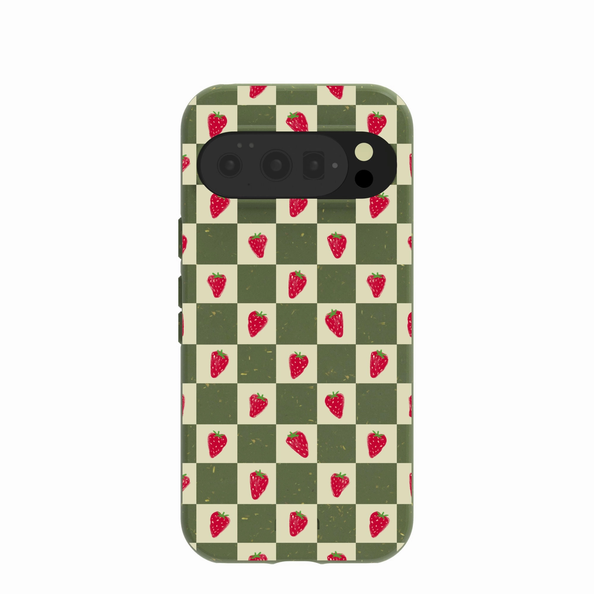 Forest Floor Strawberry Field Google Pixel 10/10 Pro Case Hybrid Pattern Rugged Finish
