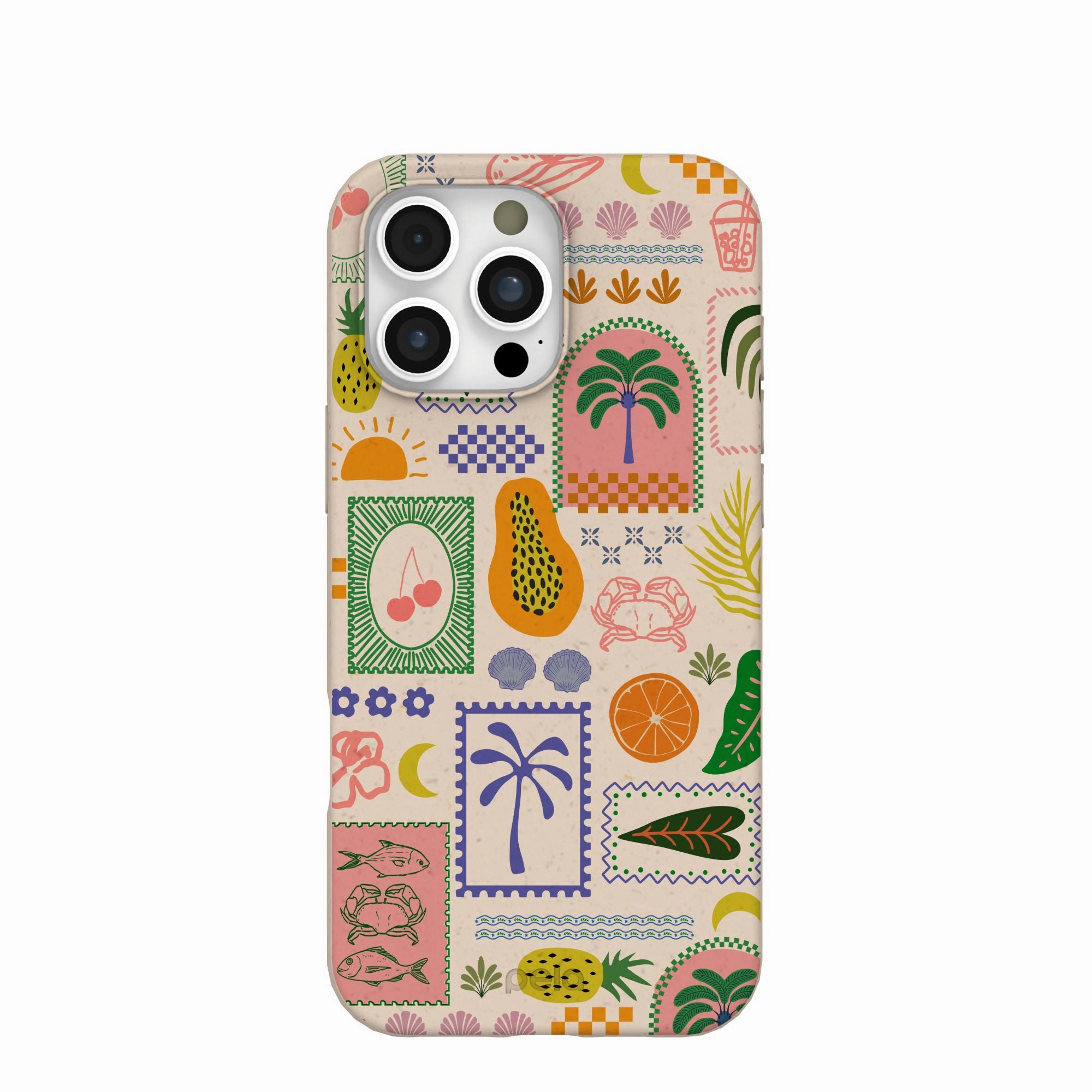 Clear Frame Seashell Tropic Muse iPhone 16 Pro Max Case