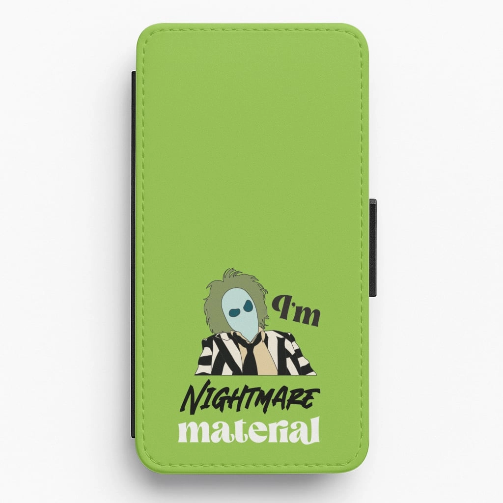I'm Nightmare Material Flip / Wallet Phone Case Minimal Frame