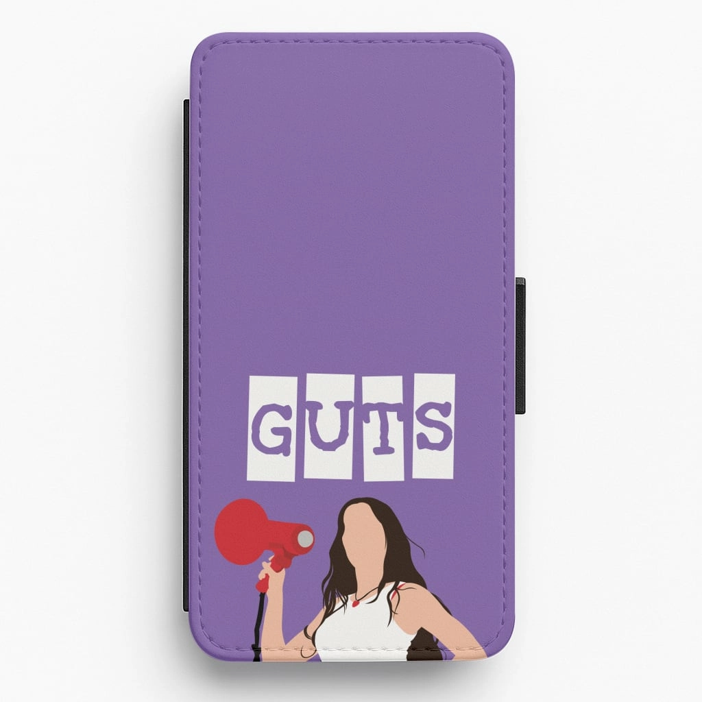 Durable Edge Texture Olivia Red Megaphone Flip / Wallet Phone Case