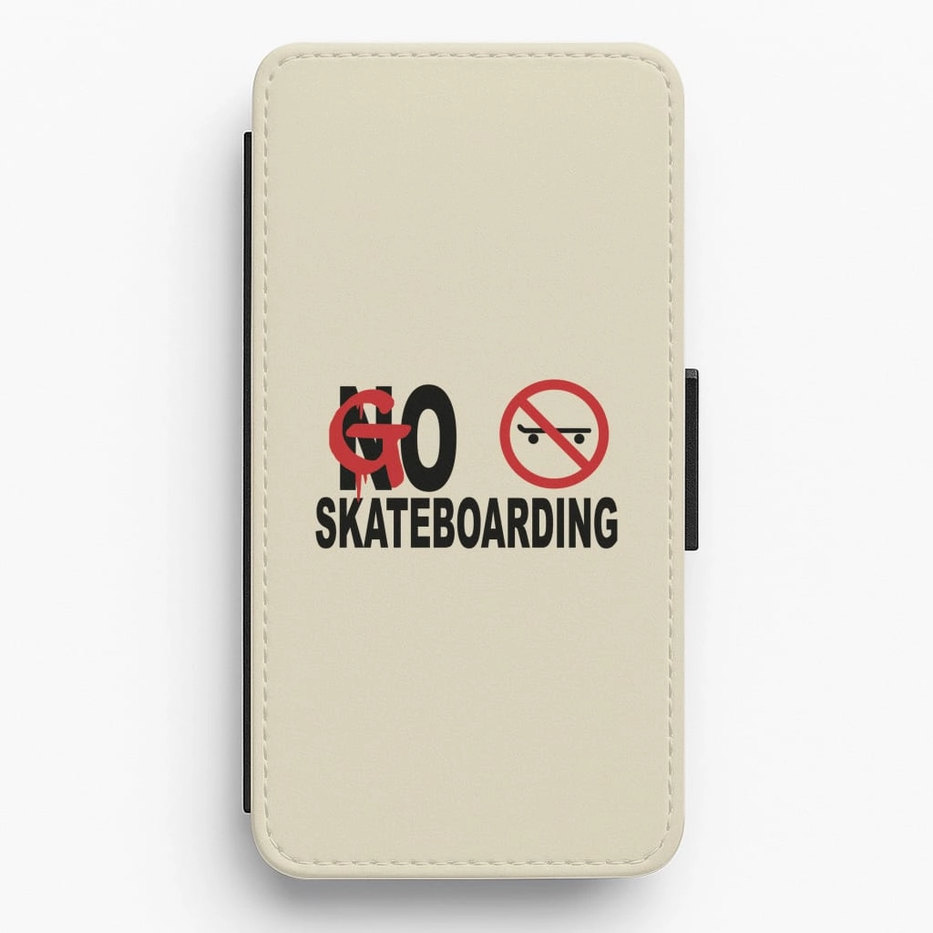 Stylish Detail Layer Go Skateboarding - Skate Aesthetic  Flip / Wallet Phone Case
