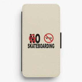 Stylish Detail Layer Go Skateboarding - Skate Aesthetic  Flip / Wallet Phone Case