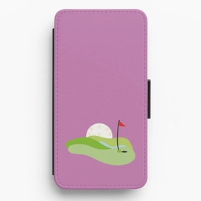 Soft Material Luxury Surface Layer Golf course Flip / Wallet Phone Case