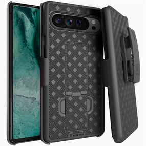 Glossy Texture easy installation Google Pixel 9 Pro XL Belt Clip Holster Phone Case