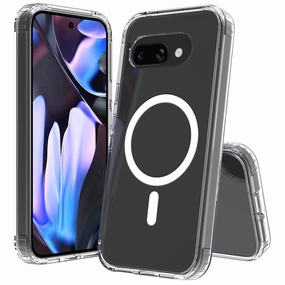 Google Pixel 9a (2025) Hybrid Shockproof Clear Slim Acrylic Case with MagSafe Sleek Appearance Lightweight Feel