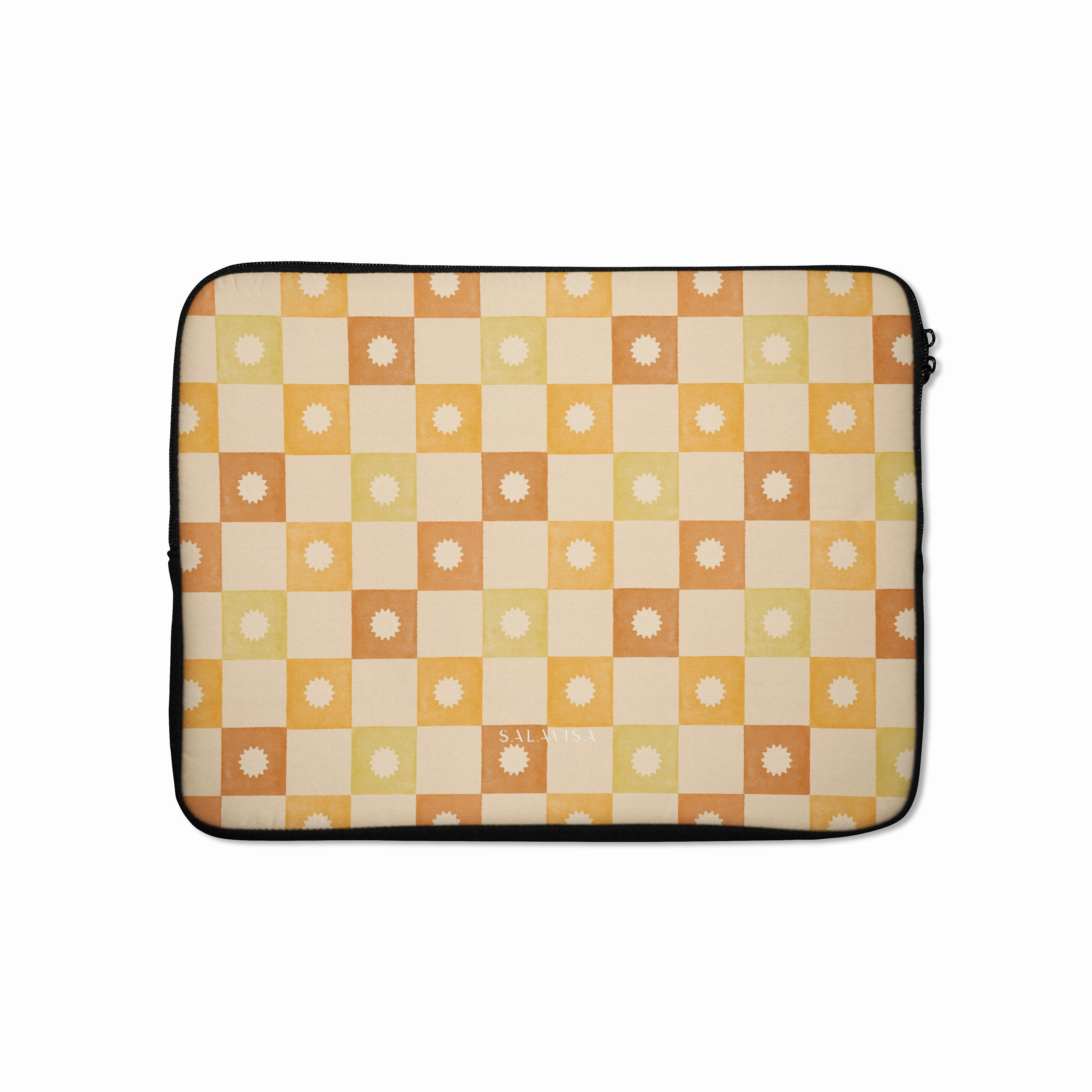 slim fit Checkered Elegance Laptop Sleeve