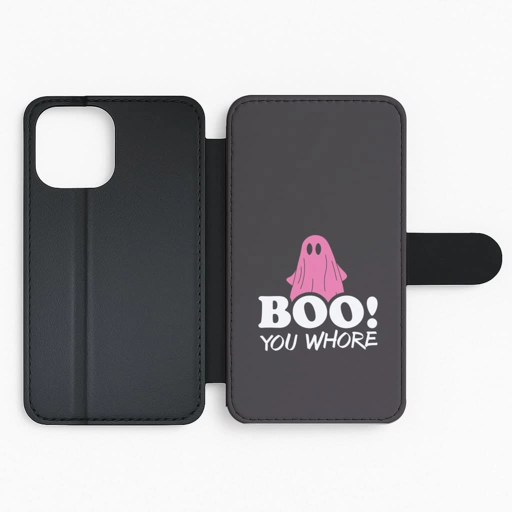 Boo You Ghost Flip / Wallet Phone Case Glossy Pattern Ergonomic Texture