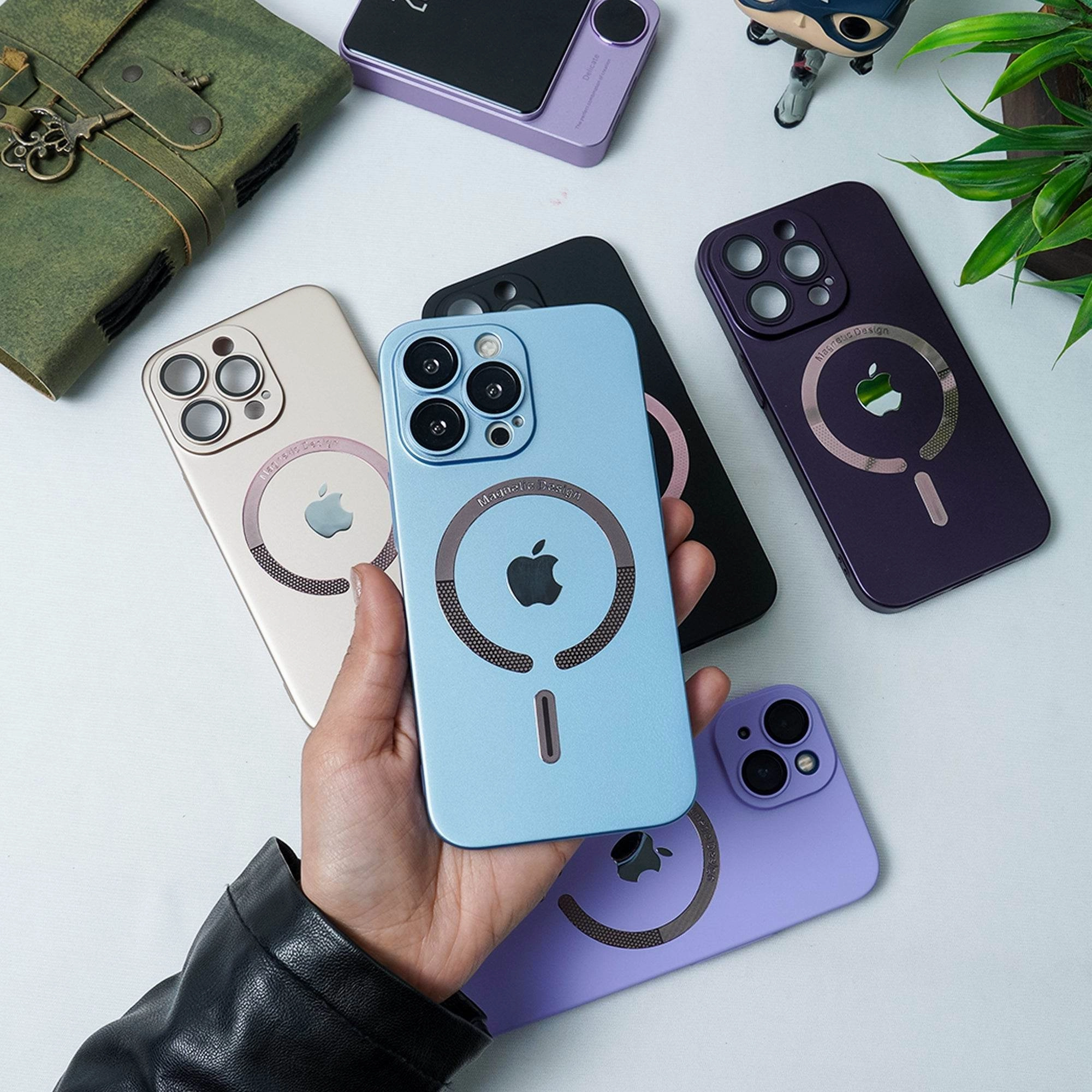 Magsafe Edition Matte Finish Camera Protective Case- iPhone Smooth Layer Texture Matte Build