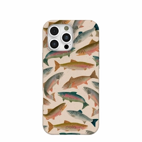 Practical Accessory Modern Pattern Style Seashell Rainbow Trout iPhone 16 Pro Max Case