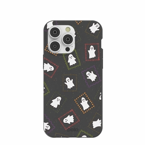 Black Ghost Stamps iPhone 14 Pro Max Case Flexible structure