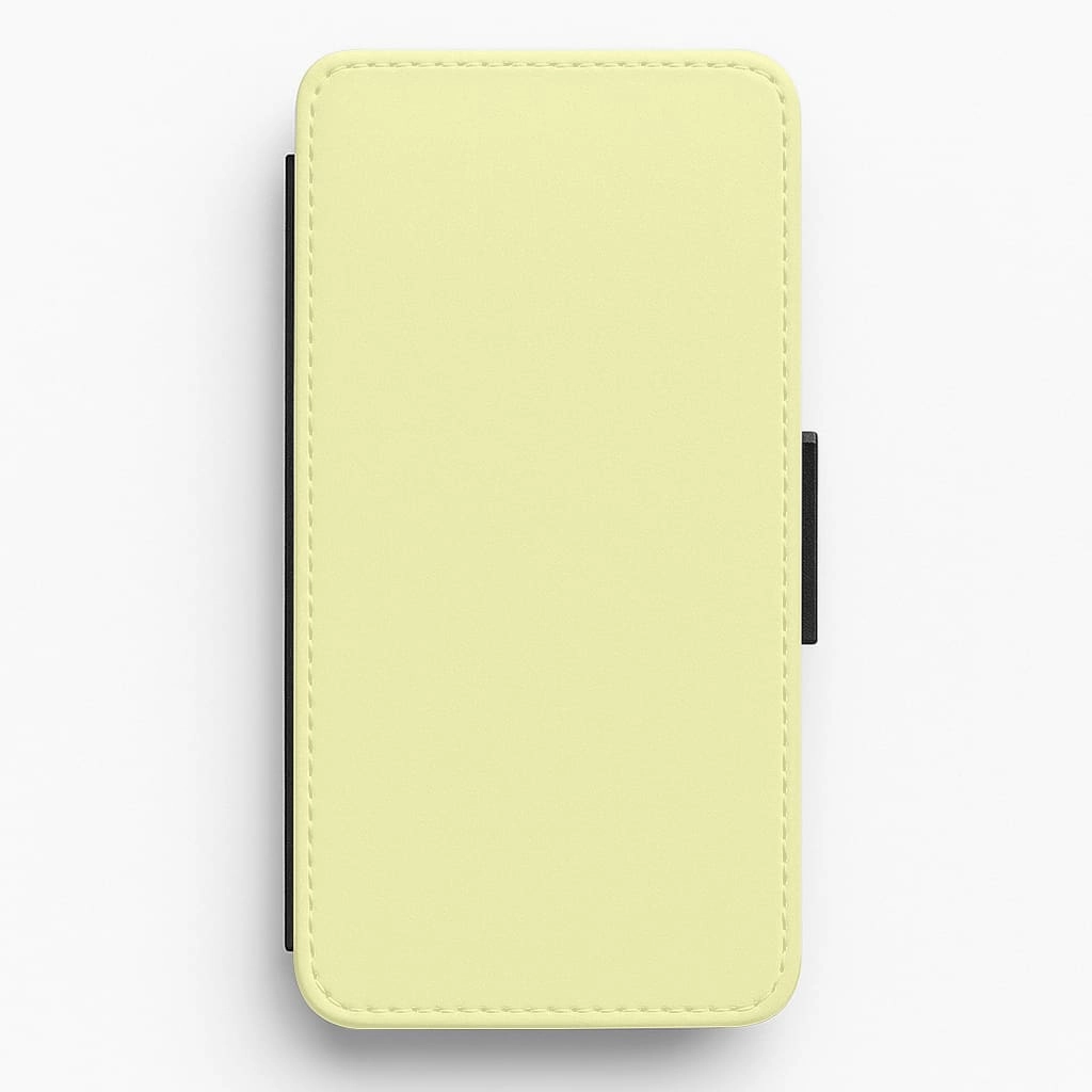 Student Friendly Back To Casics - Pretty Pastels - Plain Yellow Flip / Wallet Phone Case