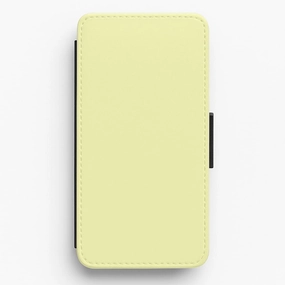 Student Friendly Back To Casics - Pretty Pastels - Plain Yellow Flip / Wallet Phone Case