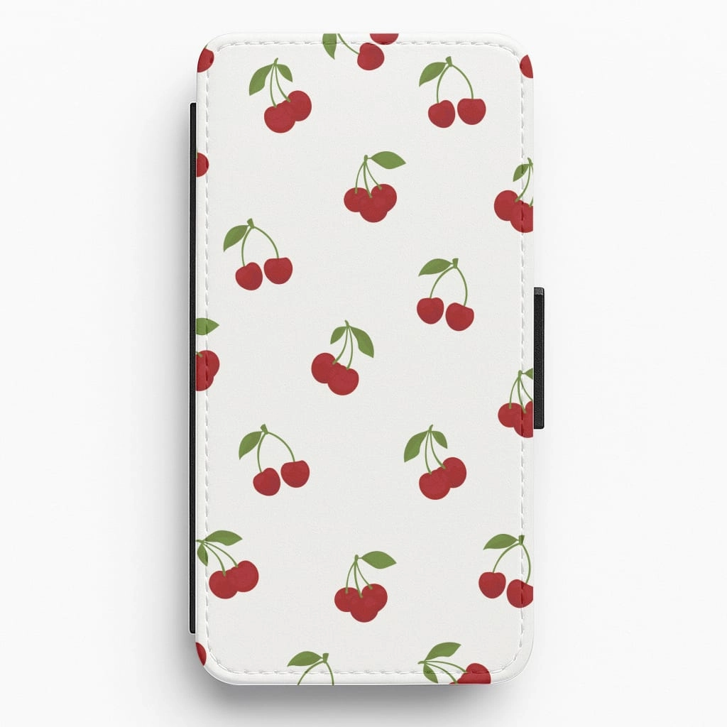 Stylish Choice Cherries - Fruit Patterns Flip / Wallet Phone Case