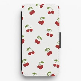 Stylish Choice Cherries - Fruit Patterns Flip / Wallet Phone Case