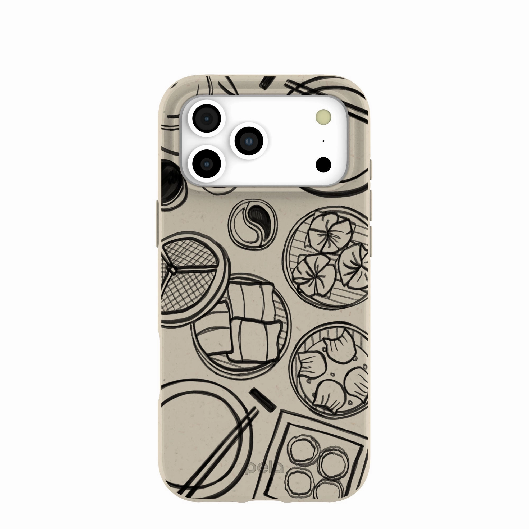 London Fog Dimsum Doodles iPhone 17 Pro Max Case Clear Texture