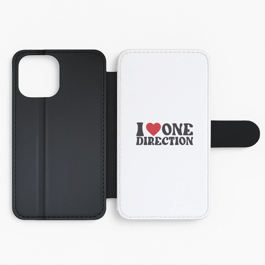Durable Layer Office use I Love Direction Flip / Wallet Phone Case