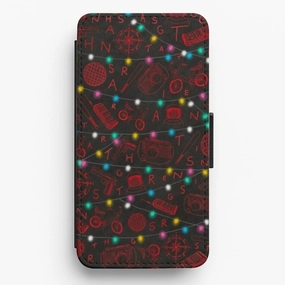 Stranger Red Illustrations Flip Wallet Phone Case Urban Design