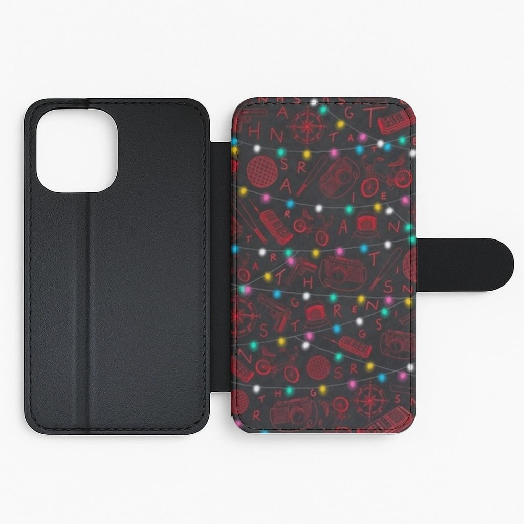 Luxury Finish Stranger Red Illustrations Flip Wallet Phone Case