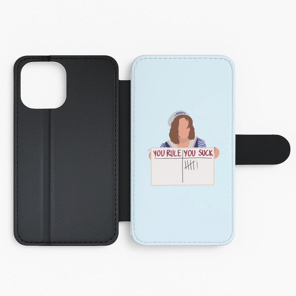 You Suck Tally Flip / Wallet Phone Case Protective Design Texture Modern feature