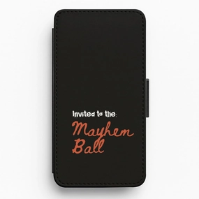 Invited To The Mayhem Ball Flip / Wallet Phone Case Textured Grip Marble Texture
