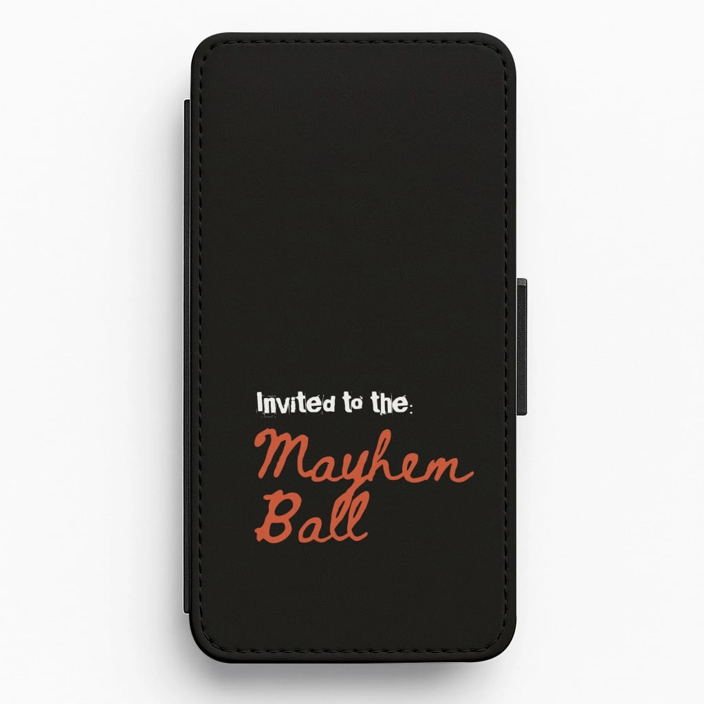 Invited To The Mayhem Ball Flip / Wallet Phone Case Textured Grip Marble Texture